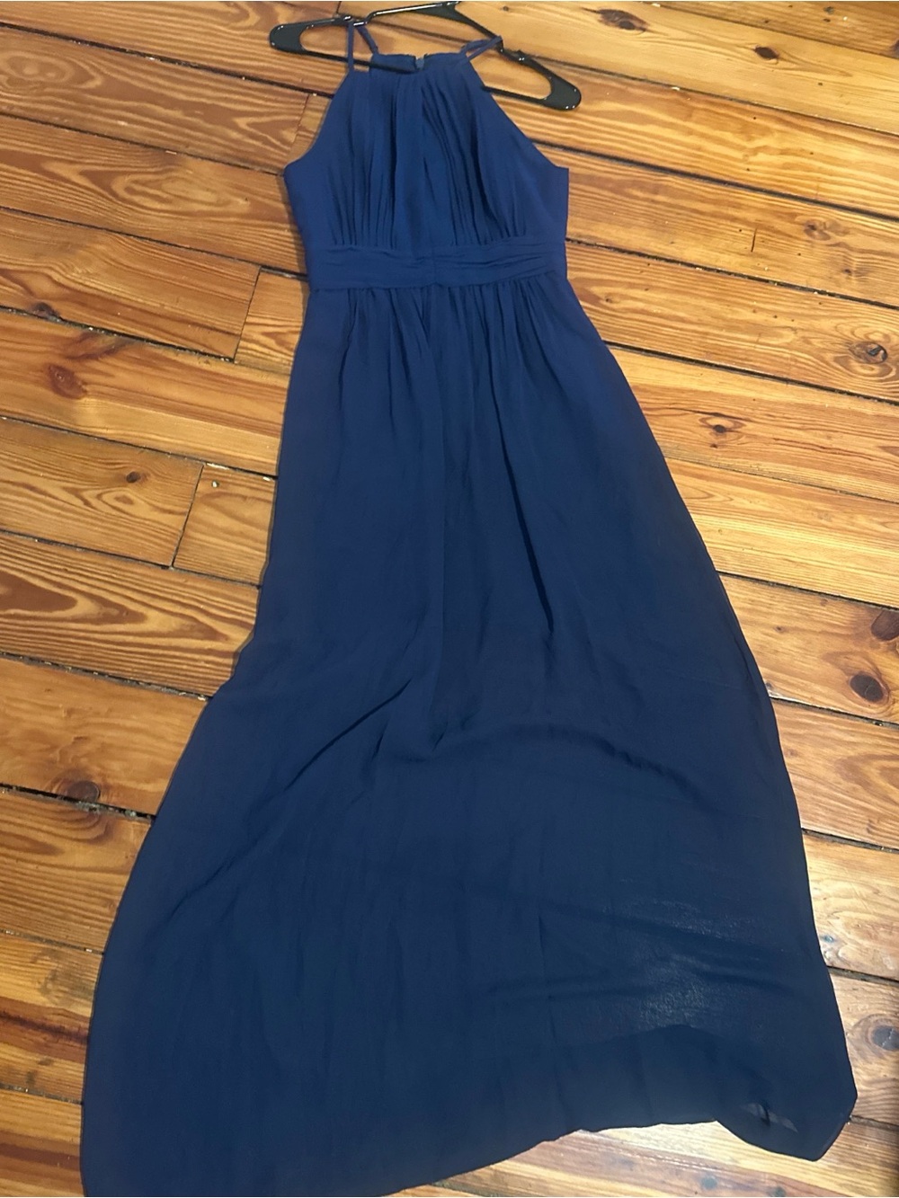BCBGeneration Navy Halter Neck Maxi Dress